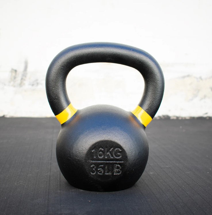 Cast Iron Kettlebells - Quality Handle Design - Heavy Duty Coating