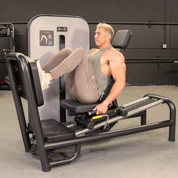Selectorized Leg Press | 240lb Stack | Lever-assisted seat