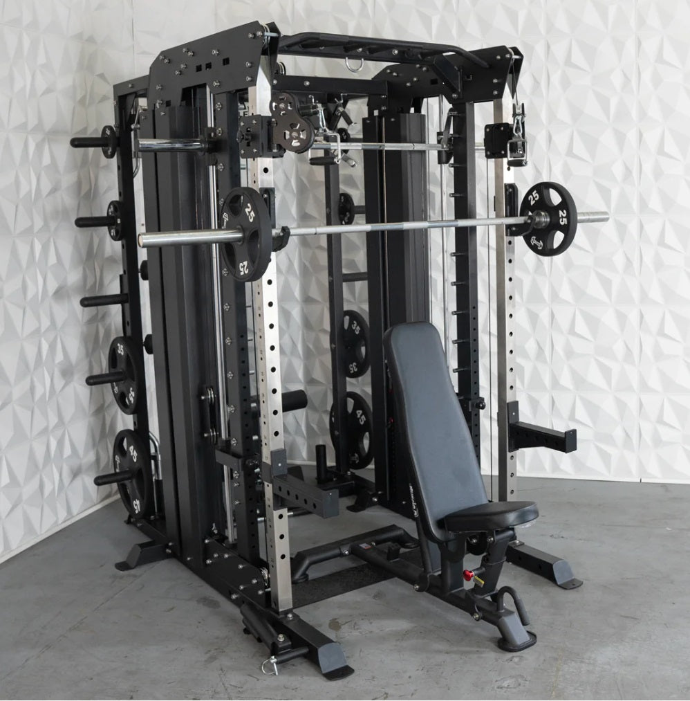 The Megatron - DAP, Smith Machine, Power Rack, Lat-Pull, Low Row, Functional Pull-Up Combo Machine