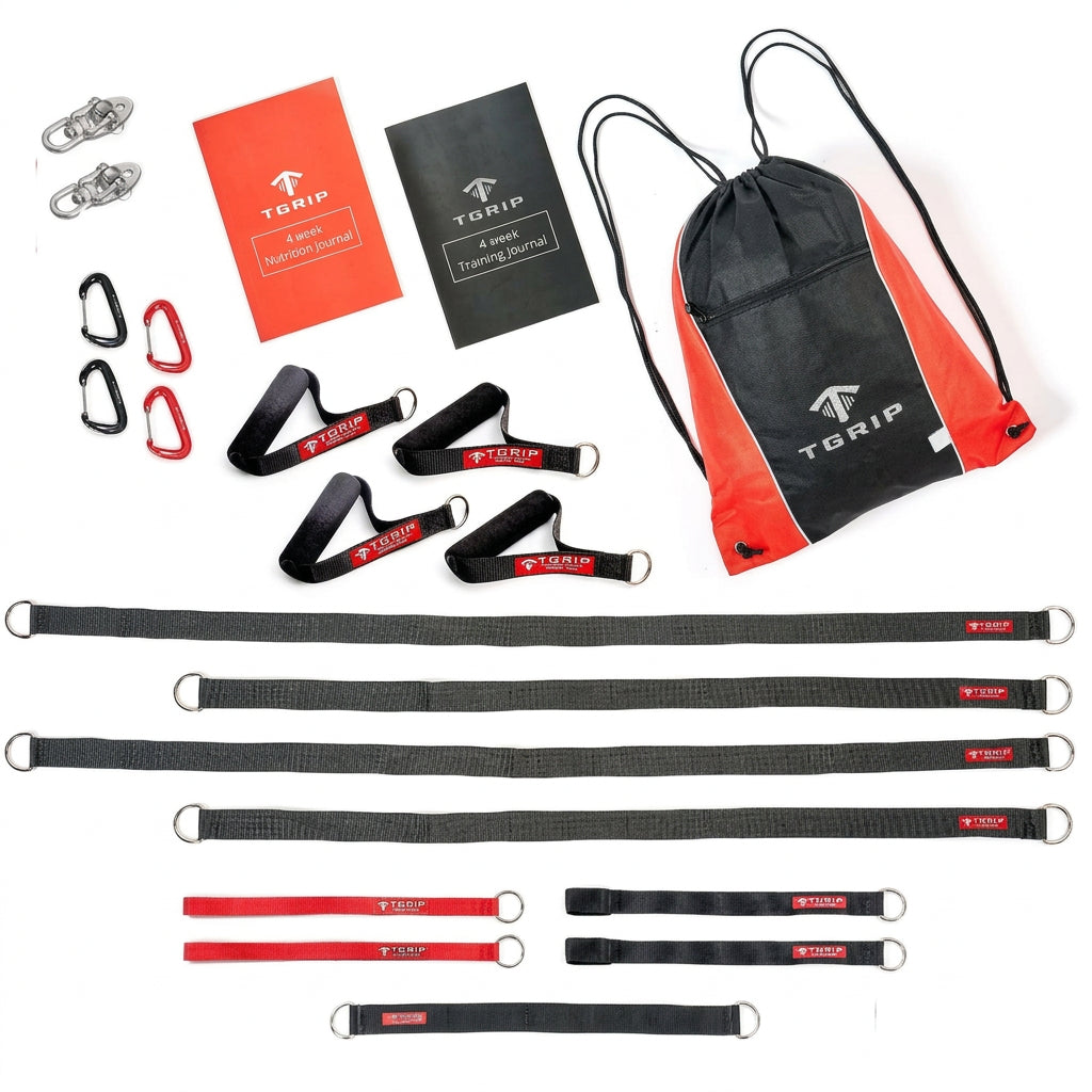 Tgrip Workout Anywhere Suspension Training Kit with all included components