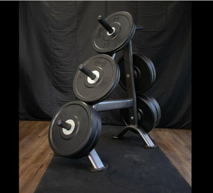 Pro Bumper Training Plates with Center Steel Hub (25,35,45 lb) per Pair - Virgin Rubber