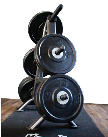 Pro Bumper Training Plates with Center Steel Hub (25,35,45 lb) per Pair - Virgin Rubber