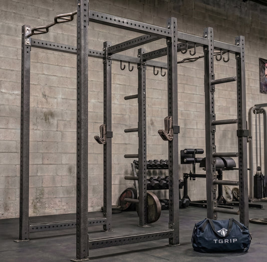 TGrip Commercial Rack and a Half - 3x3 Steel - Functional Multi-Grip Pull-Up - Plate Storage - J-Hooks