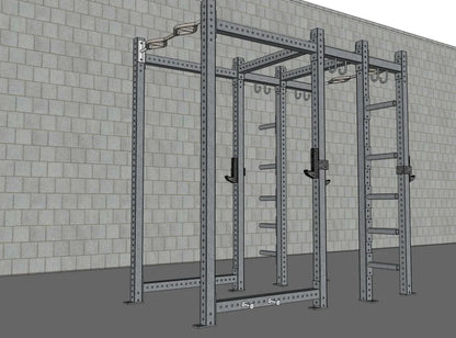 TGrip Commercial Rack and a Half - 3x3 Steel - Functional Multi-Grip Pull-Up - Plate Storage - J-Hooks