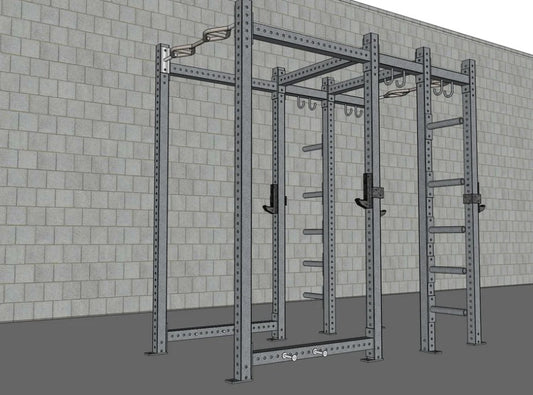 TGrip Commercial Rack and a Half - 3x3 Steel - Functional Multi-Grip Pull-Up - Plate Storage - J-Hooks