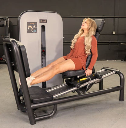 Selectorized Leg Press | 240lb Stack | Lever-assisted seat
