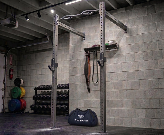 TGrip Commercial 4' Wall Mount Rig - 3x3 Steel - Functional Multi-Grip Pull-Up - Sandwich Style J-Hooks